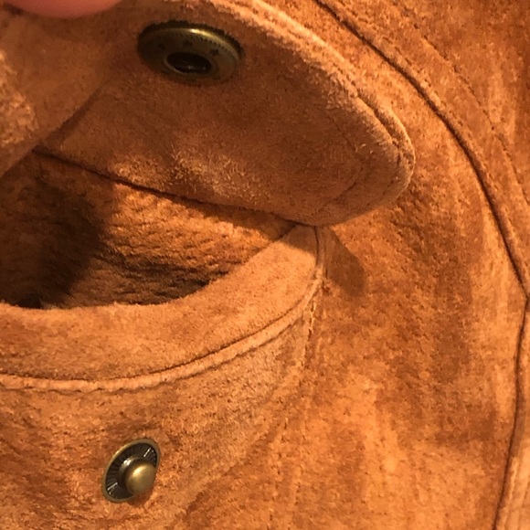 Anthropologie 100% LEATHER Vintage Button Skirt 8 - Picture 3 of 9